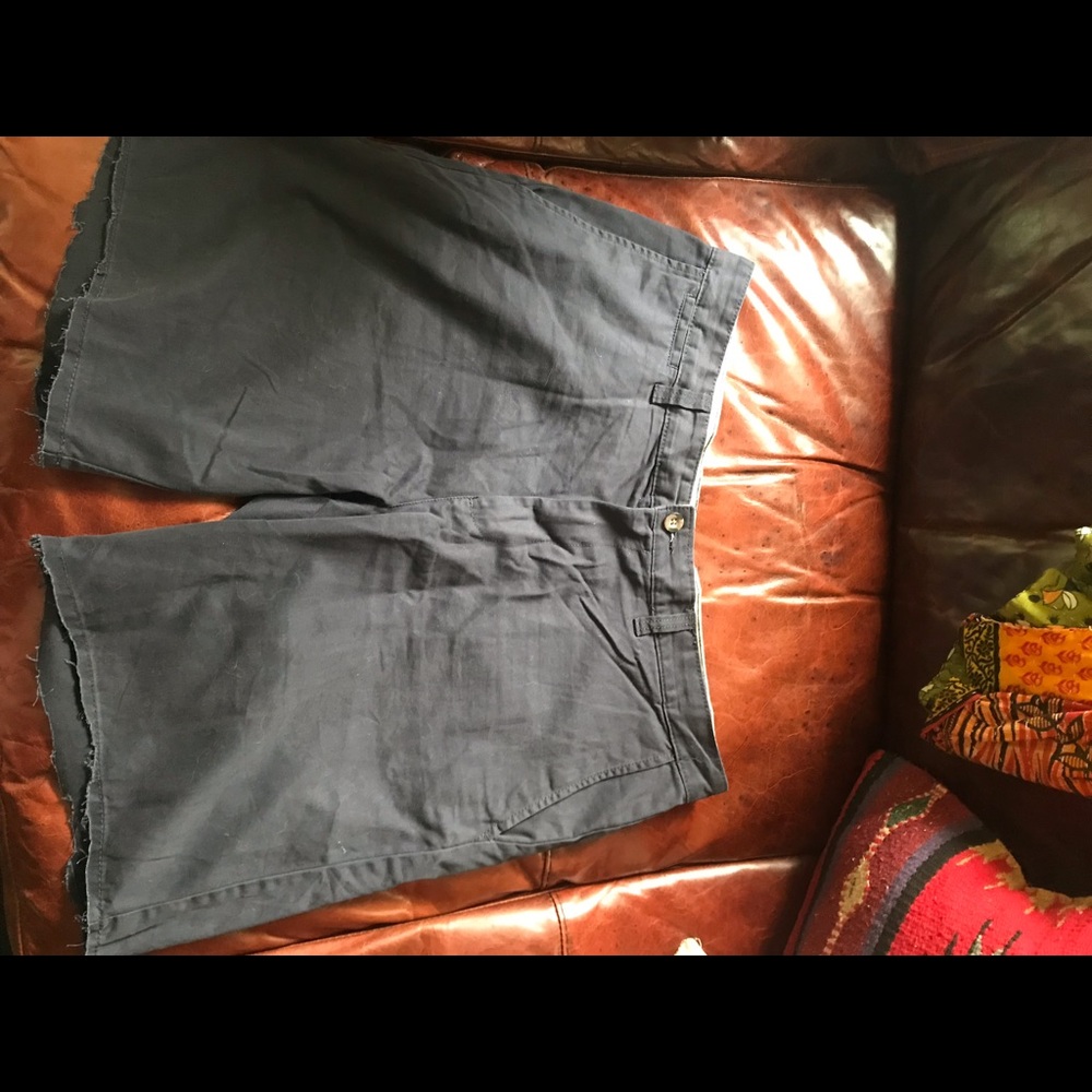 Men’s cutoff chino shorts.